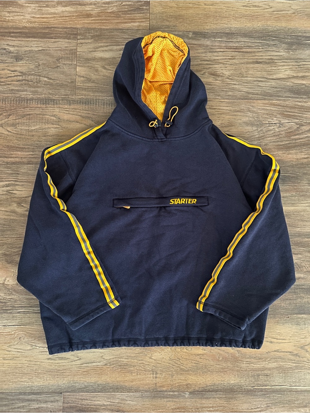 Vintage Starter Navy Pullover Hoodie Boxy Large